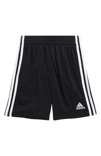 Adidas Originals Adidas Kids' Core 3-stripe Mesh Shorts In Black/white