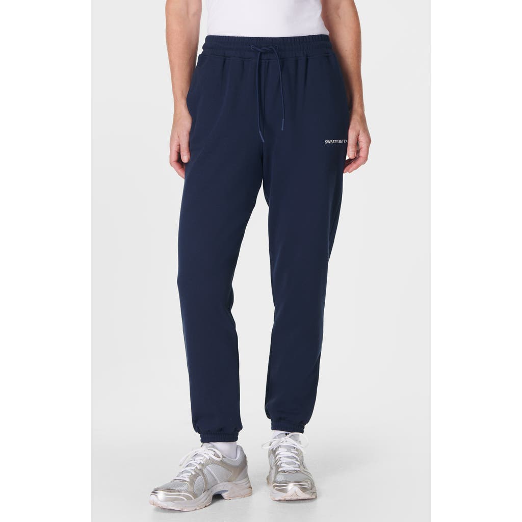 Shop Sweaty Betty Revive Relaxed Joggers In Navy Blue
