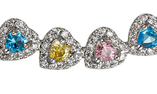 Eye Candy Los Angeles Chiara Cubic Zirconia Heart Drop Earrings In Gold