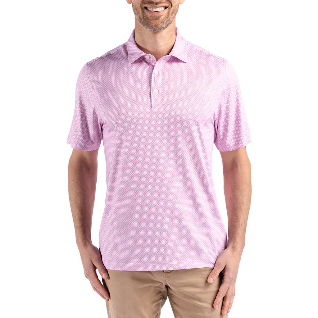 Cutter & Buck Pike Diamond Dot Print Polo In Gelato
