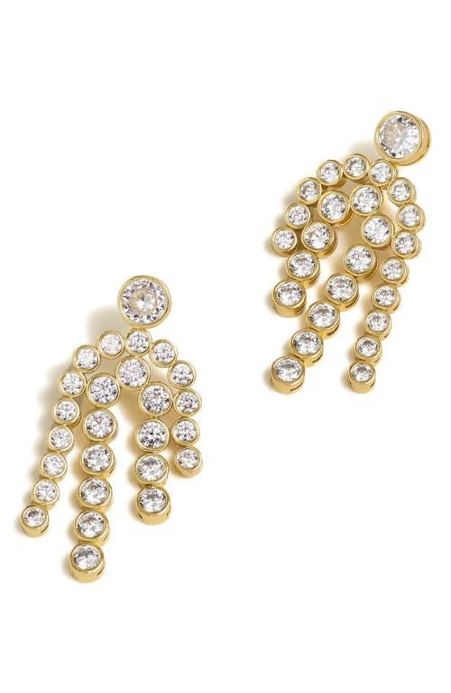 The Tennis Collection Bezel Set Crystal Statement Earrings in Pale Gold