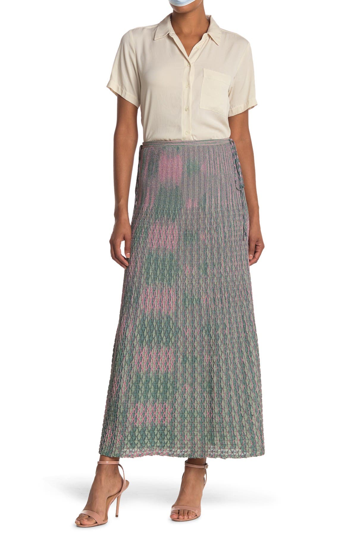 ribbed knit maxi skirt