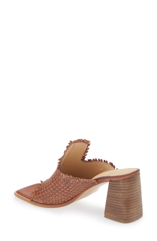 Shop Chocolat Blu Isola Block Heel Slide Sandal In Brown Leather