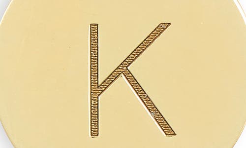 Meshmerise Initial Disc Pendant Necklace In Yellow-k