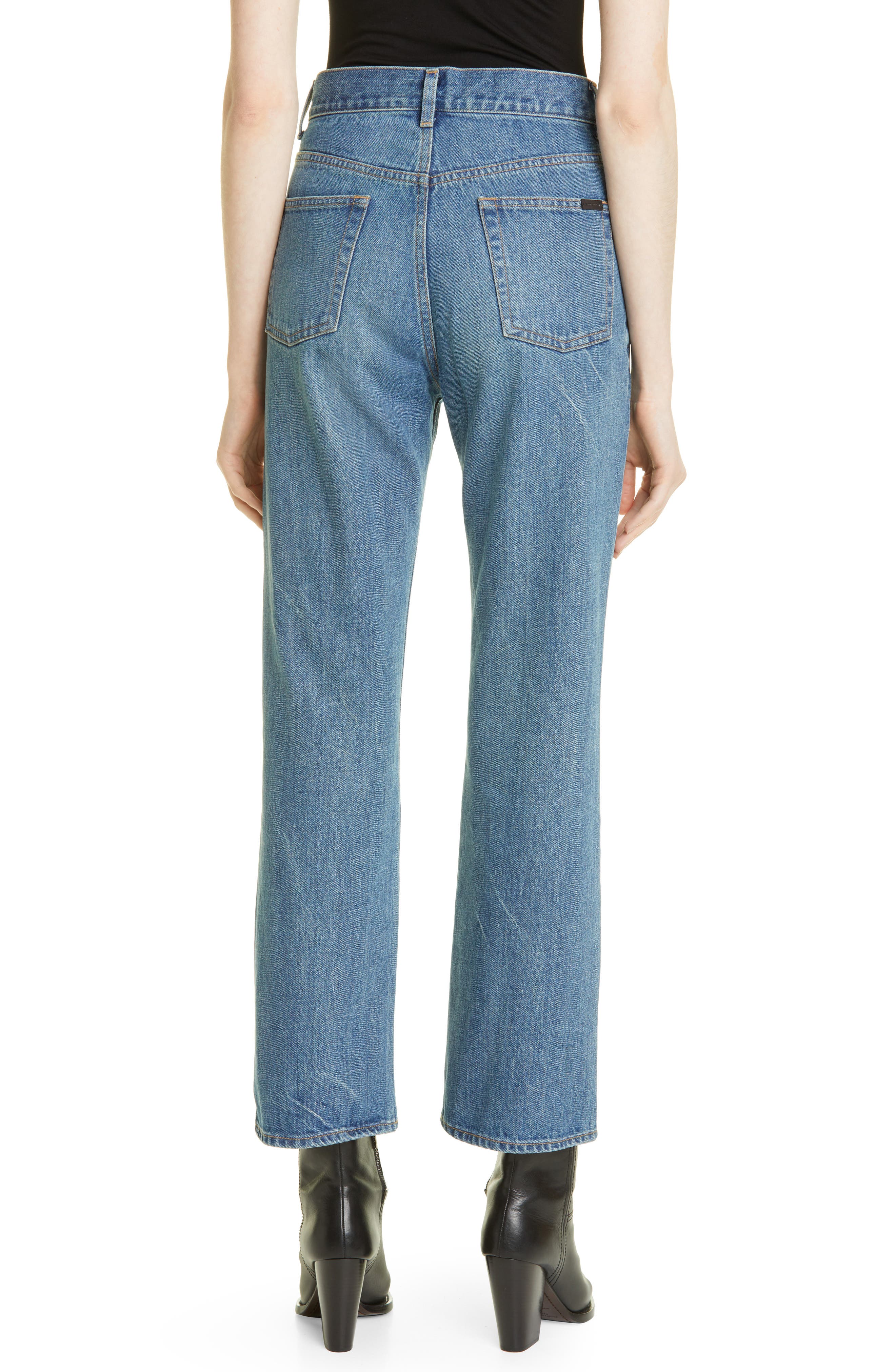 Saint Laurent Francoise Wide Leg Jeans 