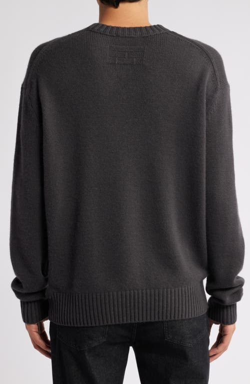 Frame Cashmere Crewneck Sweater In Dark Grey