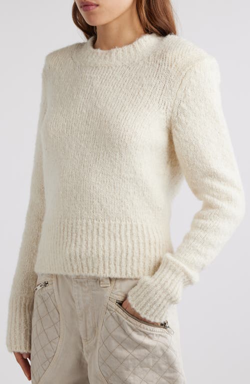 Shop Isabel Marant Kalo Crewneck Sweater In Ecru