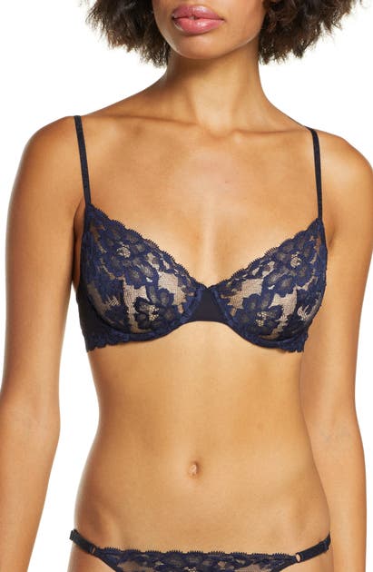 Click to view more detailed imagery on our partner's website La Perla Amelia Underwire Balconette Bra In Blue