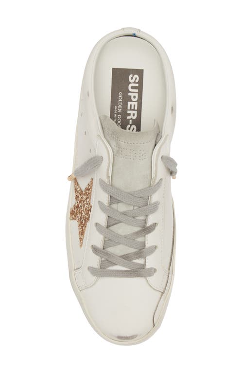 Shop Golden Goose Super-star Sabot Mule Sneaker In White/gold