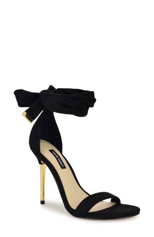 Nine West Donatela Ankle Wrap Sandal In Black