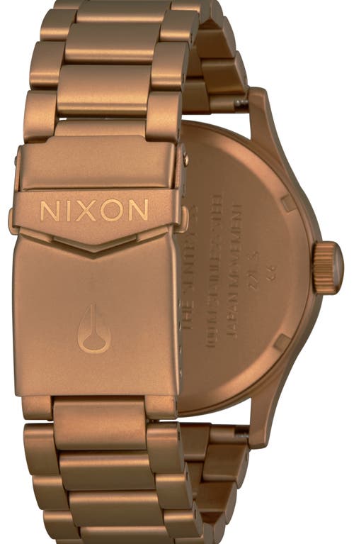 Nixon The Sentry Bracelet Watch, 42mm In Bronze/black