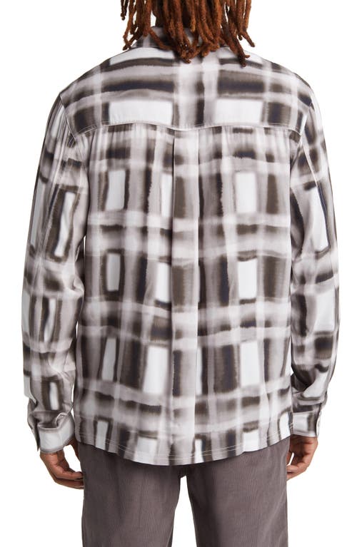 Shop Native Youth Print Long Sleeve Lenzing™ Ecovero™ Viscose Button-up Shirt In White/black