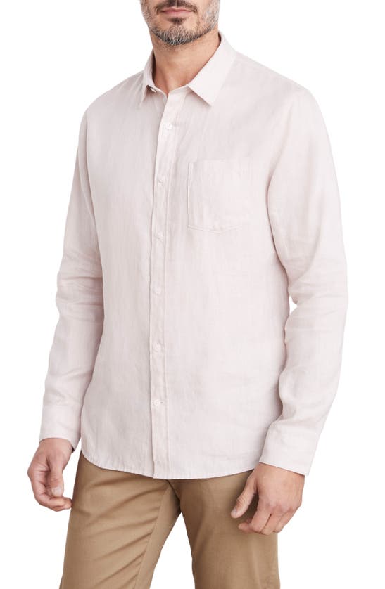 Vince Linen Button-up Shirt In Nocolor