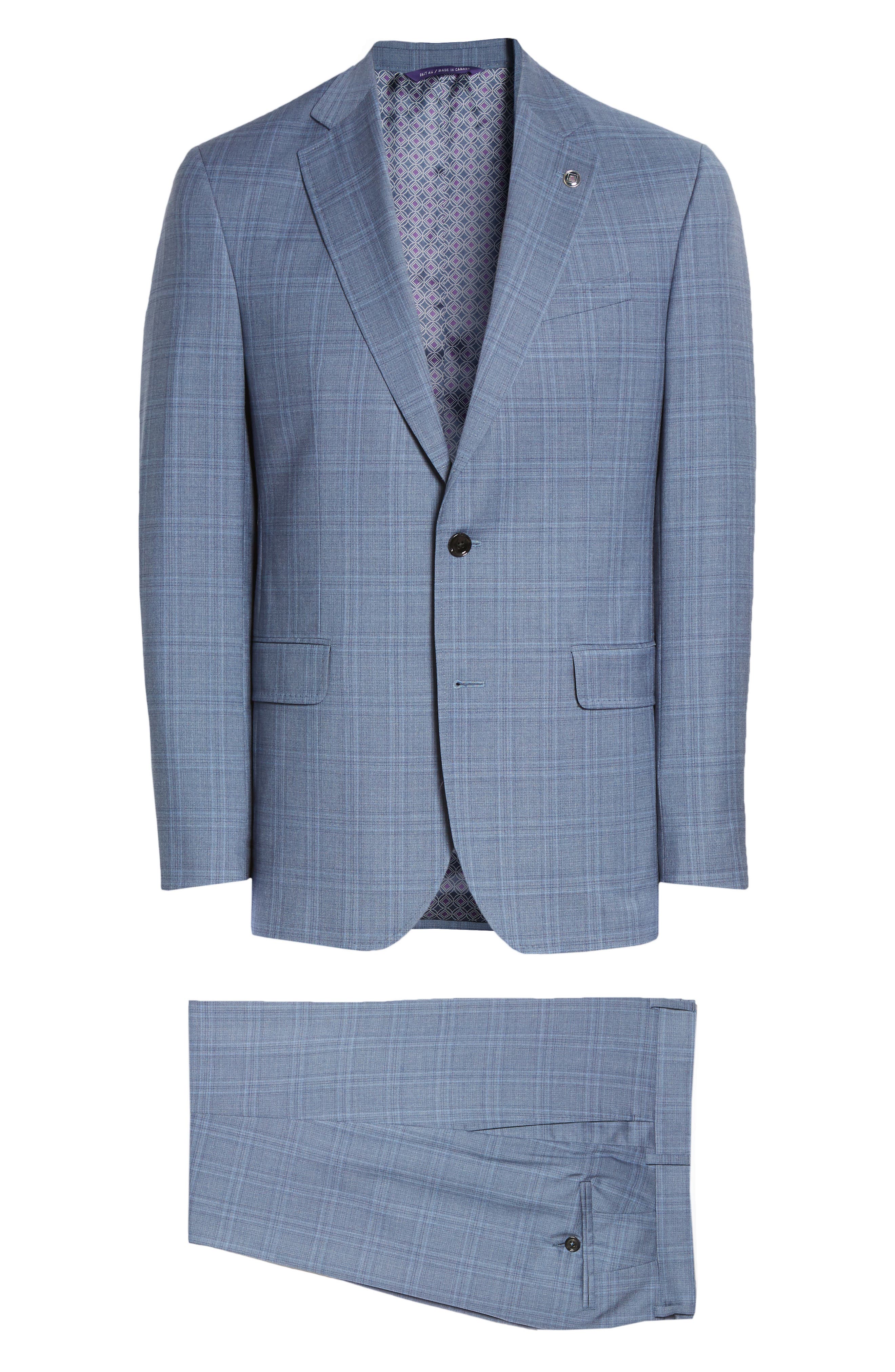 ted baker london jay trim fit plaid wool suit