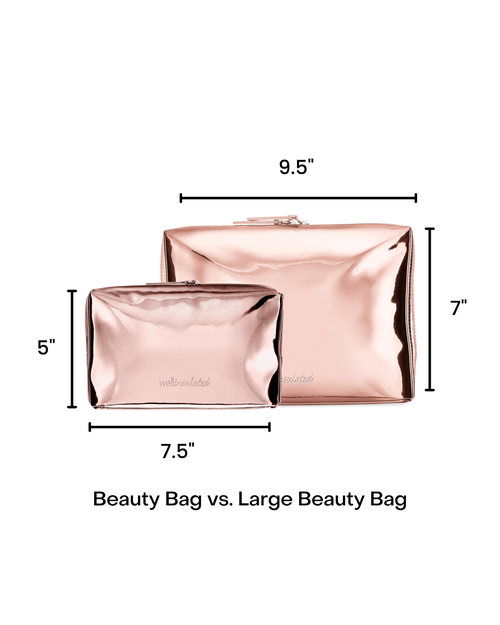 Shop Wellinsulated Performance Beauty Bag In Rose Gold