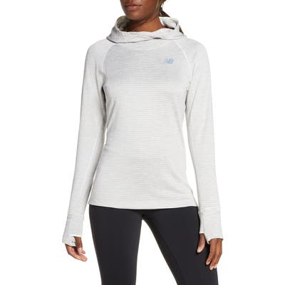 New Balance Impact Run Grid Hoodie, Grey