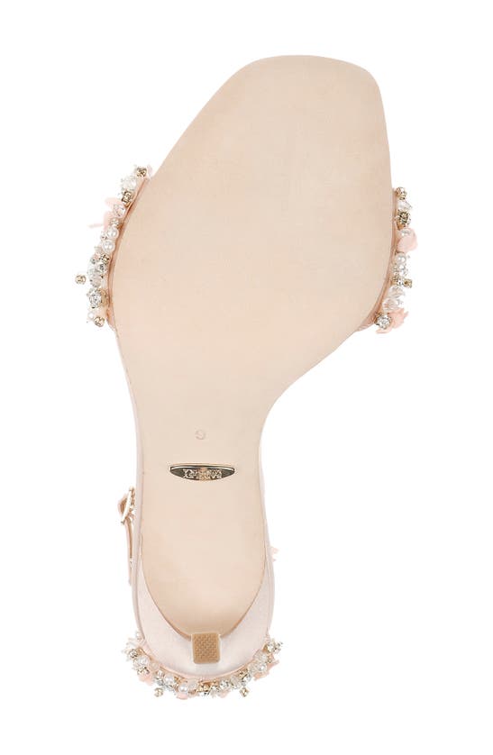 Shop Badgley Mischka Collection Teja Ankle Strap Sandal In Soft Blush