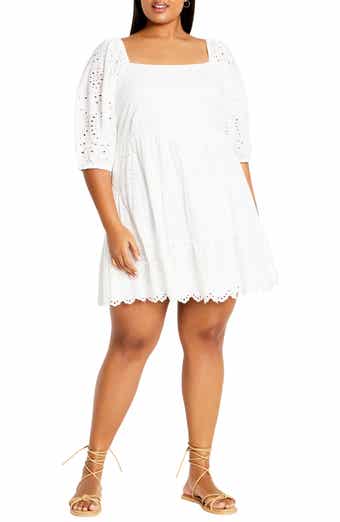 City chic white lace dress hot sale