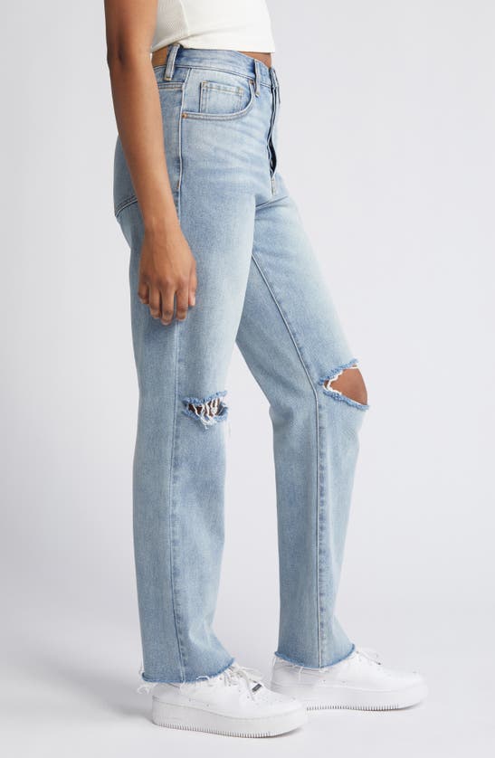Shop Pacsun Ripped High Waist Dad Jeans In Paella