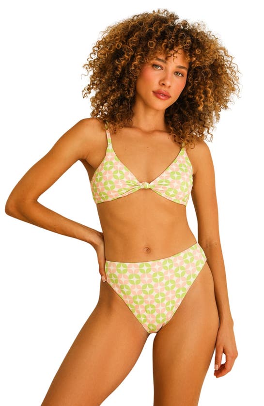 Shop Dippin Daisys Zen Knotted Triangle Bikini Top In Retro Pop