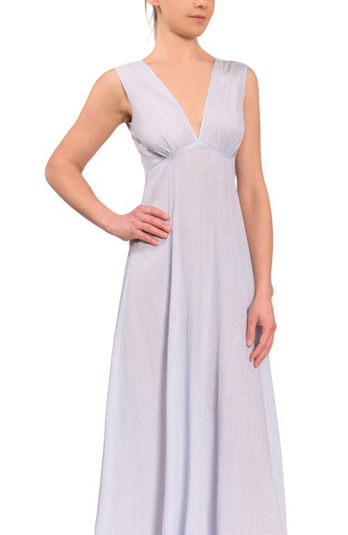 Everyday Ritual Amelia Long Nightgown In Blue Whisper