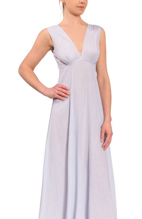 Shop Everyday Ritual Amelia Long Nightgown In Blue Whisper