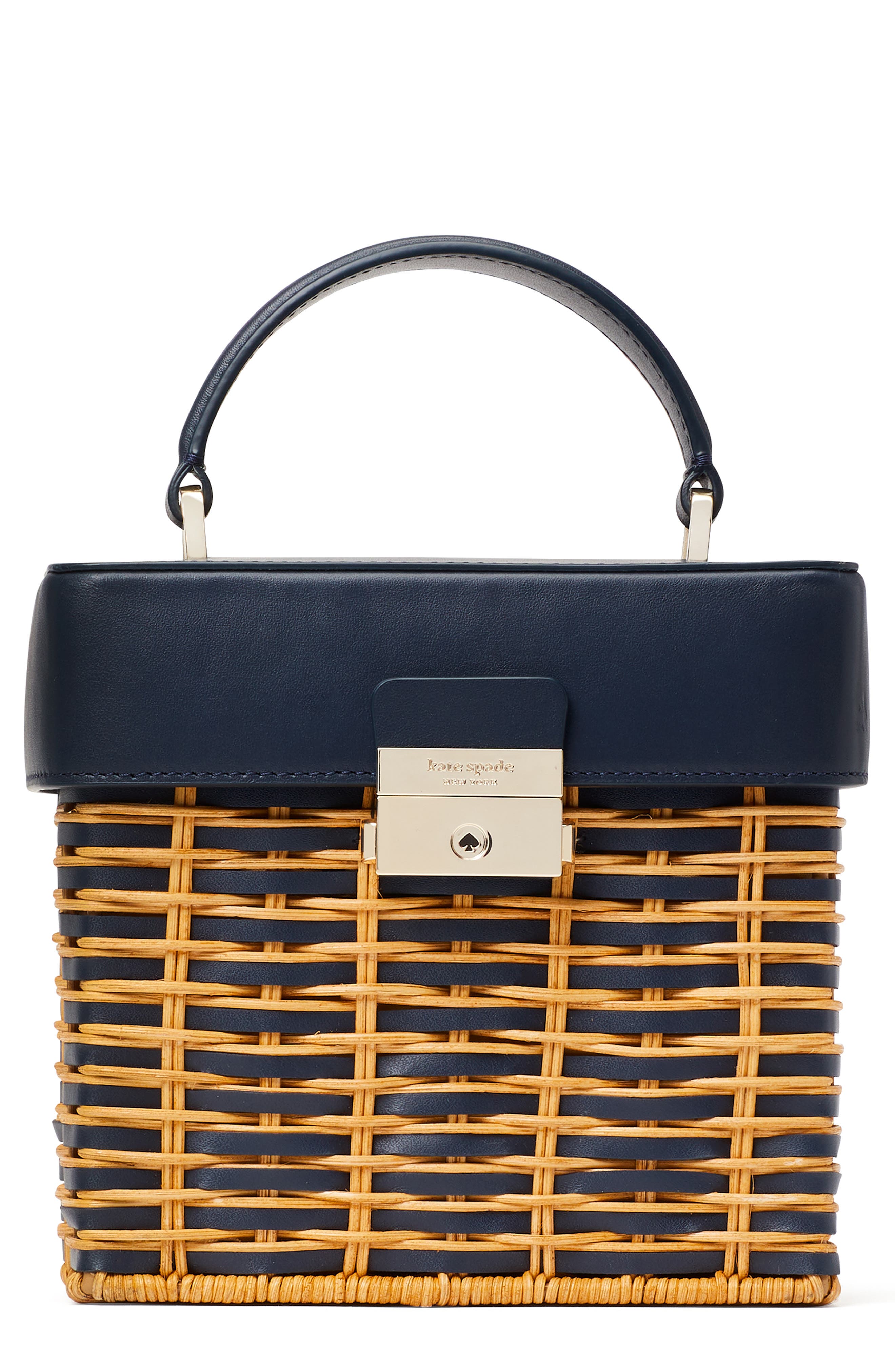 kate spade new york voyage wicker small top handle crossbody bag