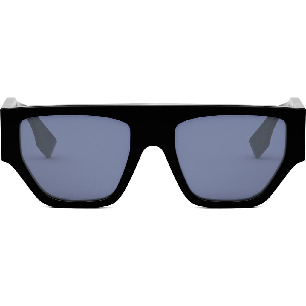 Fendi ' O'lock 54mm Geometric Sunglasses In Blue