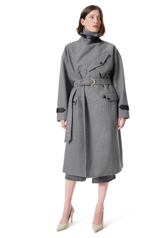 Dee Ocleppo Cargo Trench Coat In Heather Grey