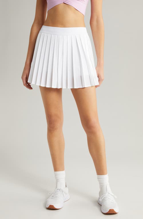 Zella Pleated Tennis Skirt With Shorts In White