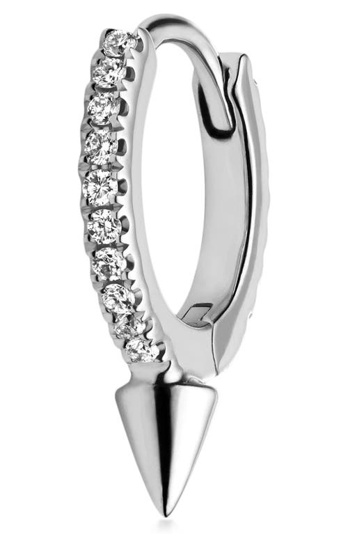 Maria Tash Single Spike Eternity Clicker Earring in White Gold/Diamond