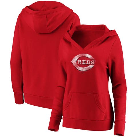 Buffalo Bills Fanatics Branded Women's Team Victory Script Crossover  Pullover Hoodie - Red