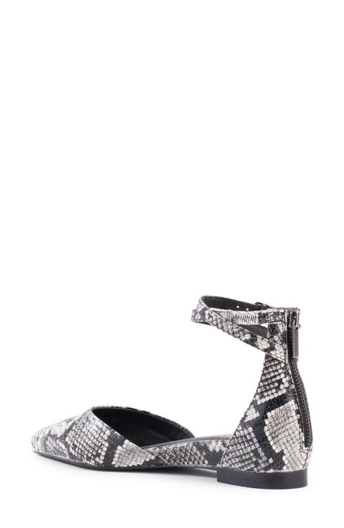 Shop Seychelles What A Girl Wants Ankle Strap Pointed Toe Flat In Black-white