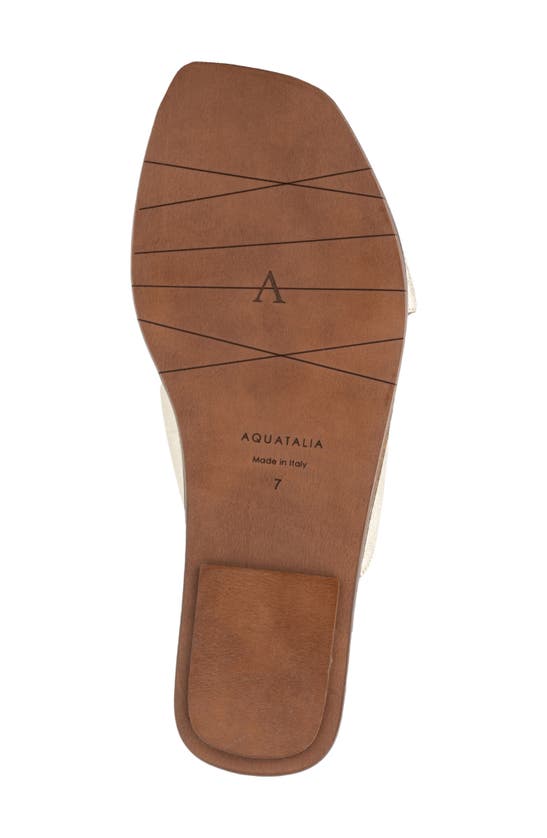 Aquatalia Britt Water Repellent Slide Sandal In Platino