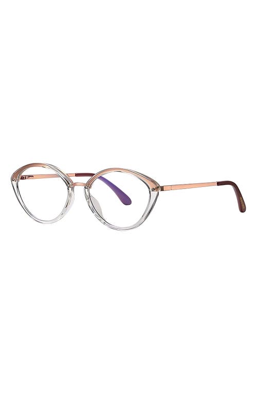 Fifth & Ninth Posie 52mm Cat Eye Blue Light Blocking Glasses In Neutral