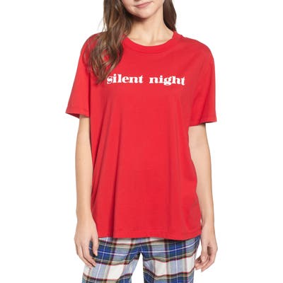 Sleepy Jones Silent Night Tee, Red