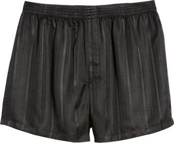 Herringbone Stripe Silk Boxer Shorts