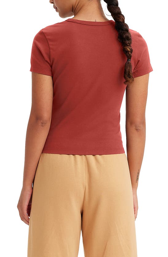 Shop Levi's® Rickie Cotton Graphic T-shirt In Graphic Daisy Burnt Sienna