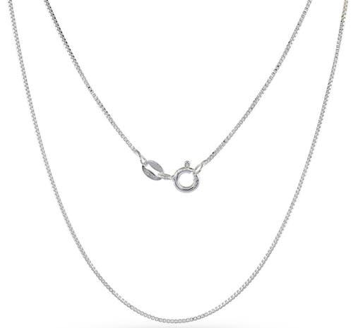 Donatello Gian Sterling Silver Thin Box Chain Necklace In Silver