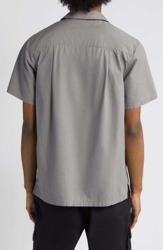 Shop Bp. Utility Camp Shirt In Grey Steel
