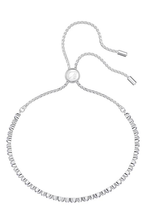 Swarovski Subtle Crystal Slider Bracelet In Silver