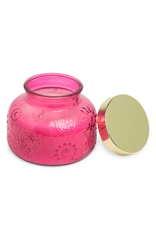 Portofino Candles Glass Jar Scented Candle In Pink
