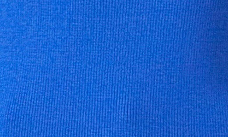 Shop Endless Rose Scallop Square Neck Sweater In Cobalt Blue
