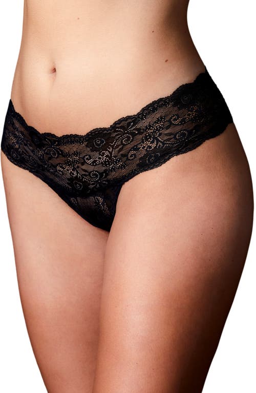 JOURNELLE Sapna Mid Rise Lace Thong at Nordstrom,