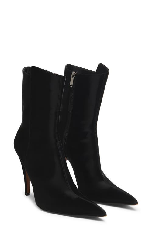 Alexander Mcqueen Birdee Pointed Toe Bootie In Black