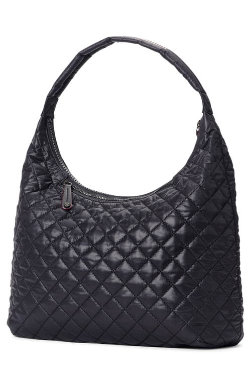 Shop Mz Wallace Large Metro Shoulder Bag In Black/black