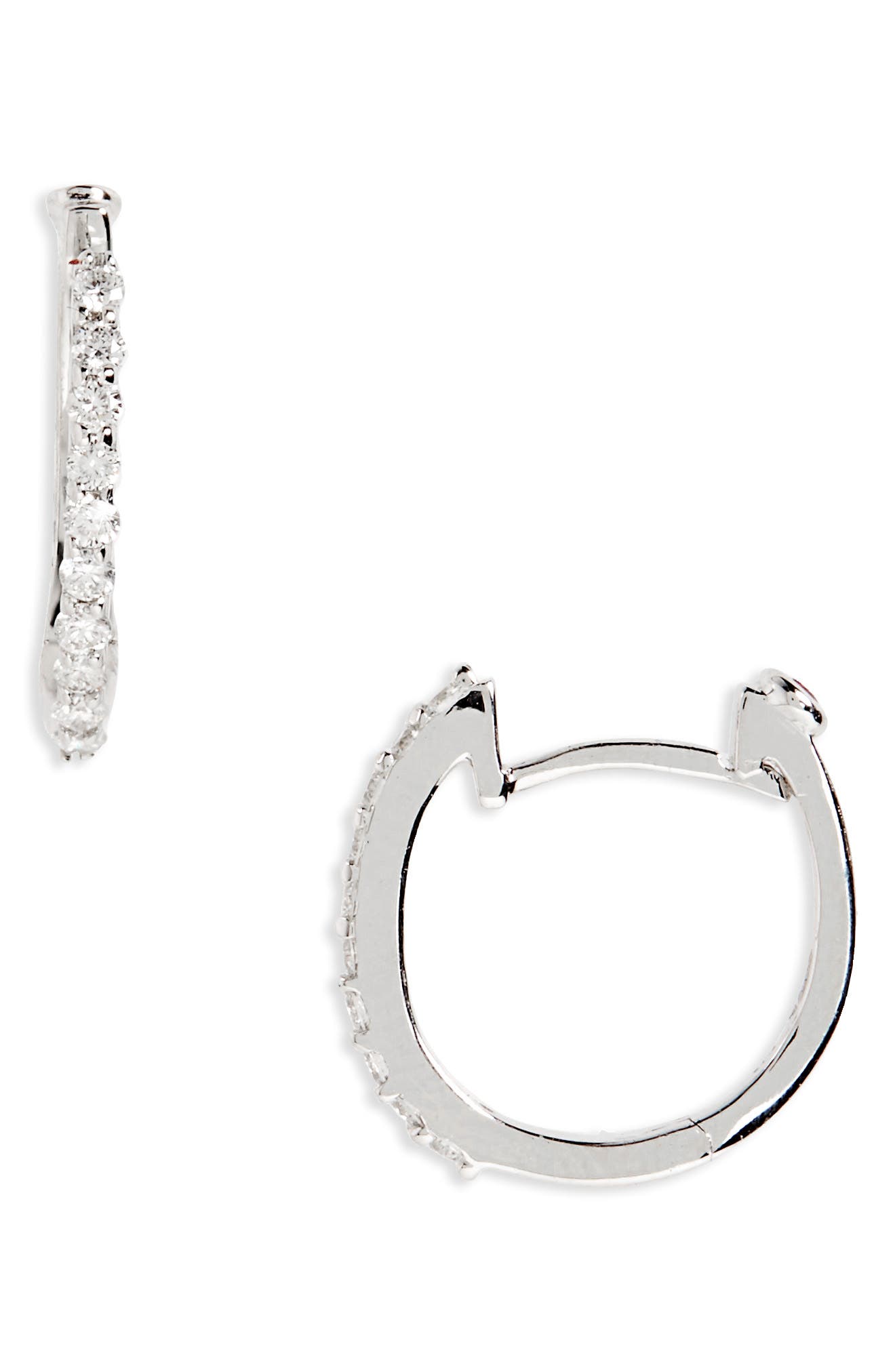 roberto coin small diamond hoop earrings