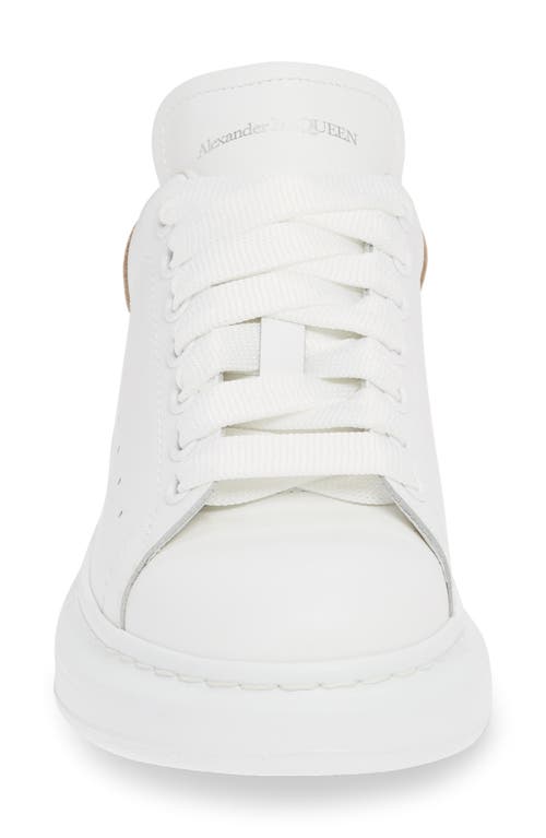 Shop Alexander Mcqueen Oversized Sneaker In Ivory/gold