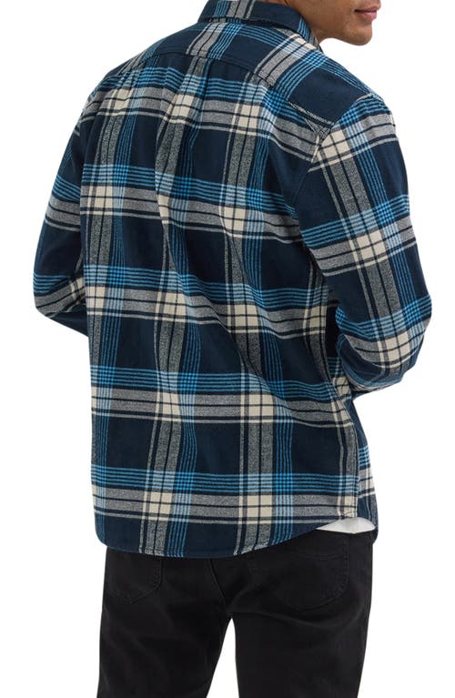 Shop Lee Riveted Relaxed Fit Plaid Flannel Button-down Shirt In Inky Blue