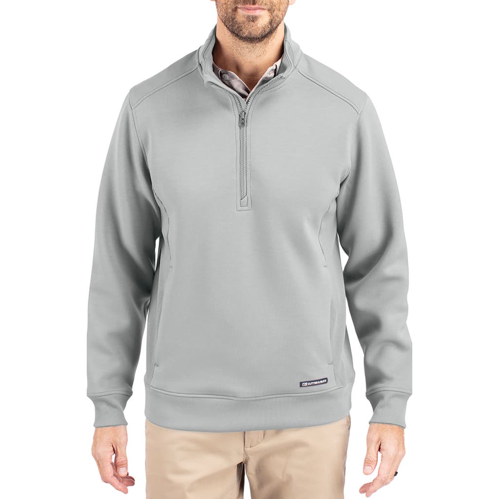 Cutter & Buck Roam Quarter Zip Pullover In Solitare